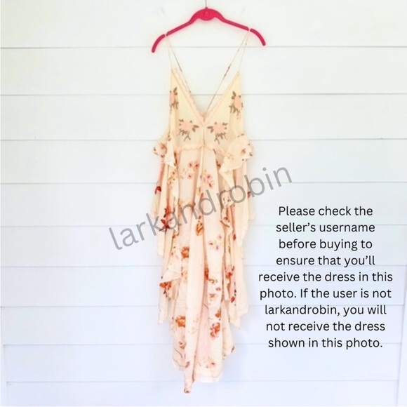 NEW Revolve Free People Audrey Dress Copper Rose Combo Small - Picture 15 of 17